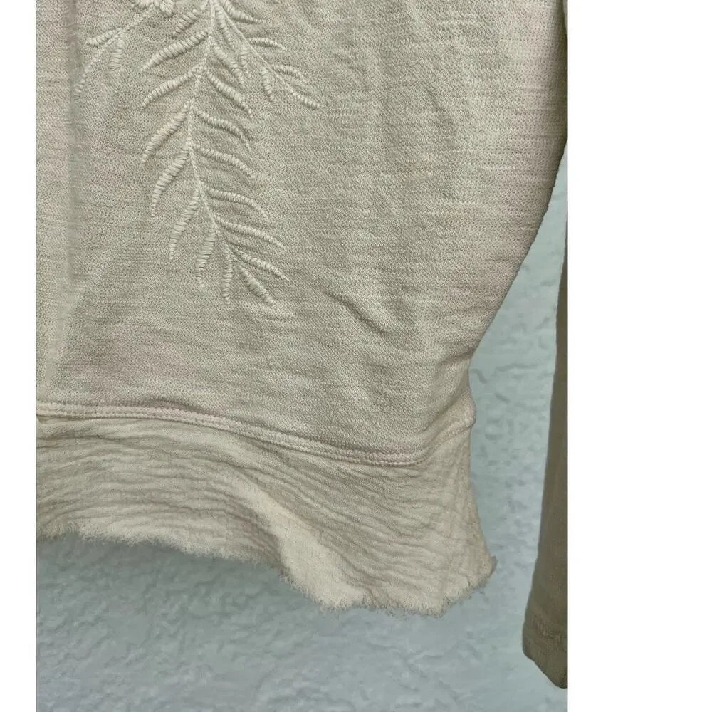 NWT Anthropology by Caite Jonna Top - Size Small Oatmeal Color - Picture 5 of 10
